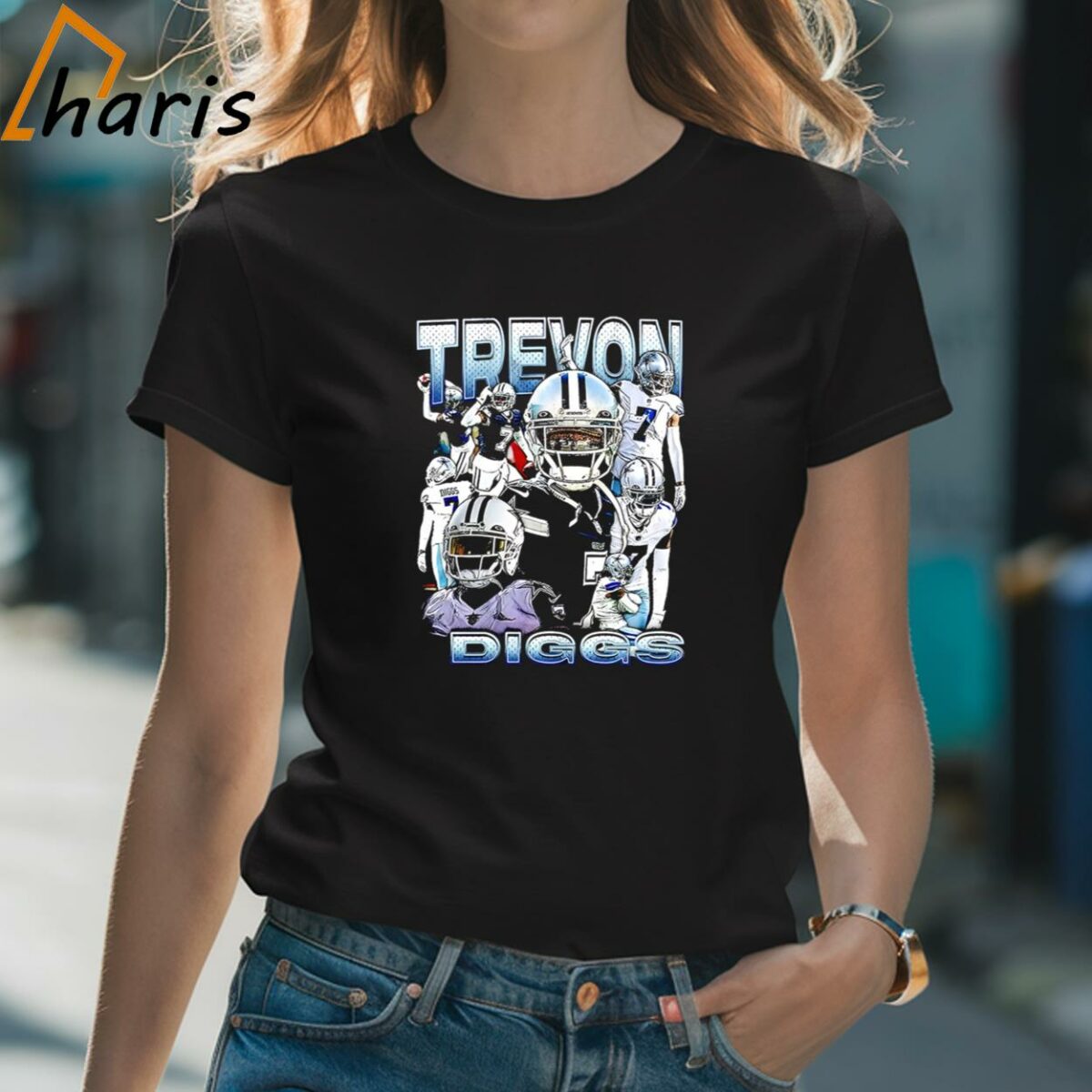 Dallas Cowboys 7 Trevon Diggs 2024 Football Graphic Shirt 2 Shirt