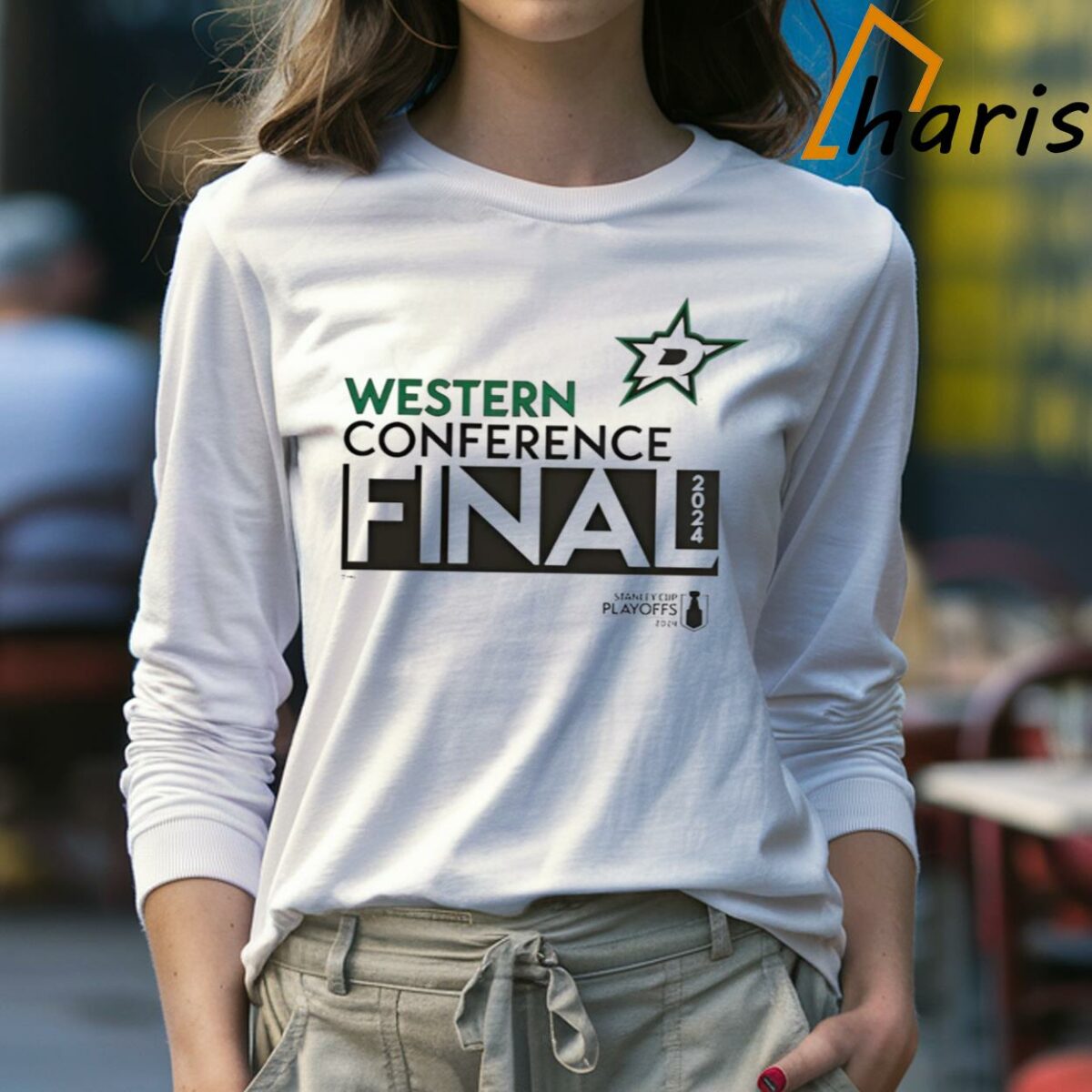 Dallas Stars Fanatics Heather 2024 Western Conference Finals T shirt 4 Long sleeve Shirt