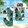 Darth Vader Heads Silhouette Pattern Tropical White Trendy Hawaiian Shirt 1 1