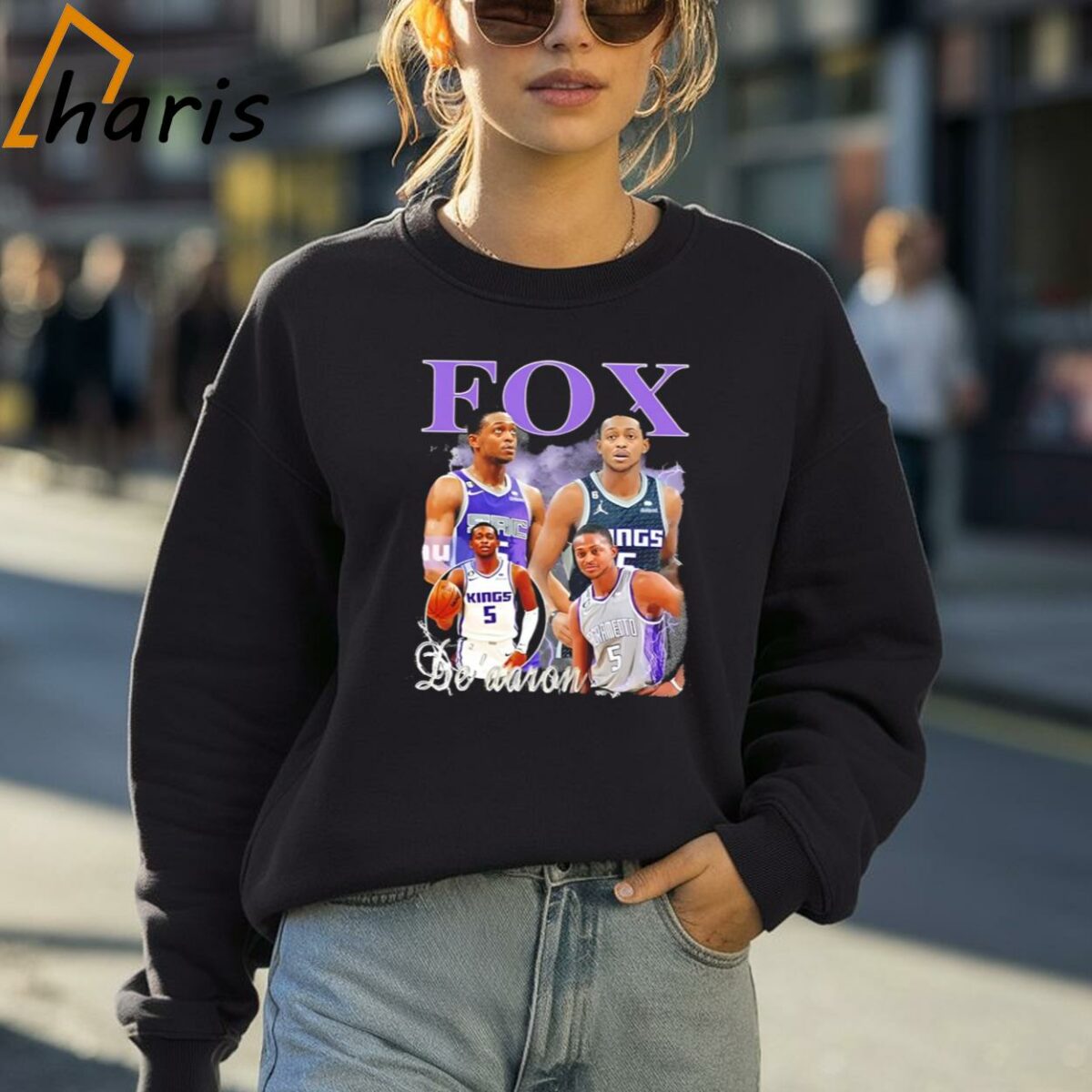 Deaaron Fox Sacramento Kings Graphic Vintage Style Shirt 4 Sweatshirt