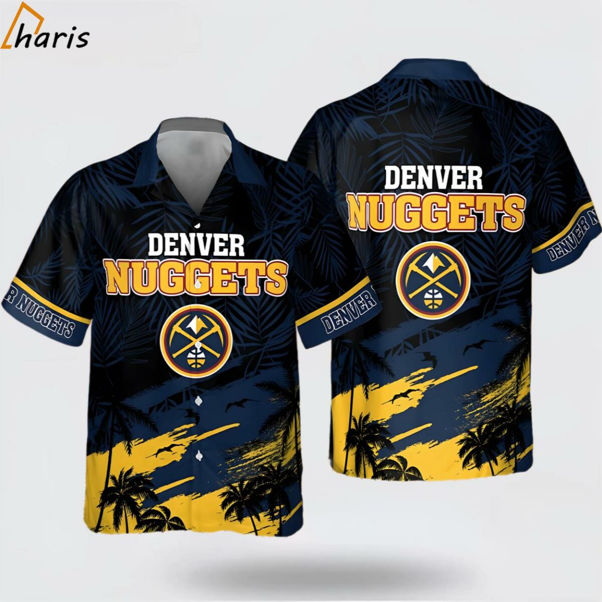 Denver Nuggets National Palm Tree Pattern Basketball Association 2024 AOP Hawaiian Shirt 1 jersey