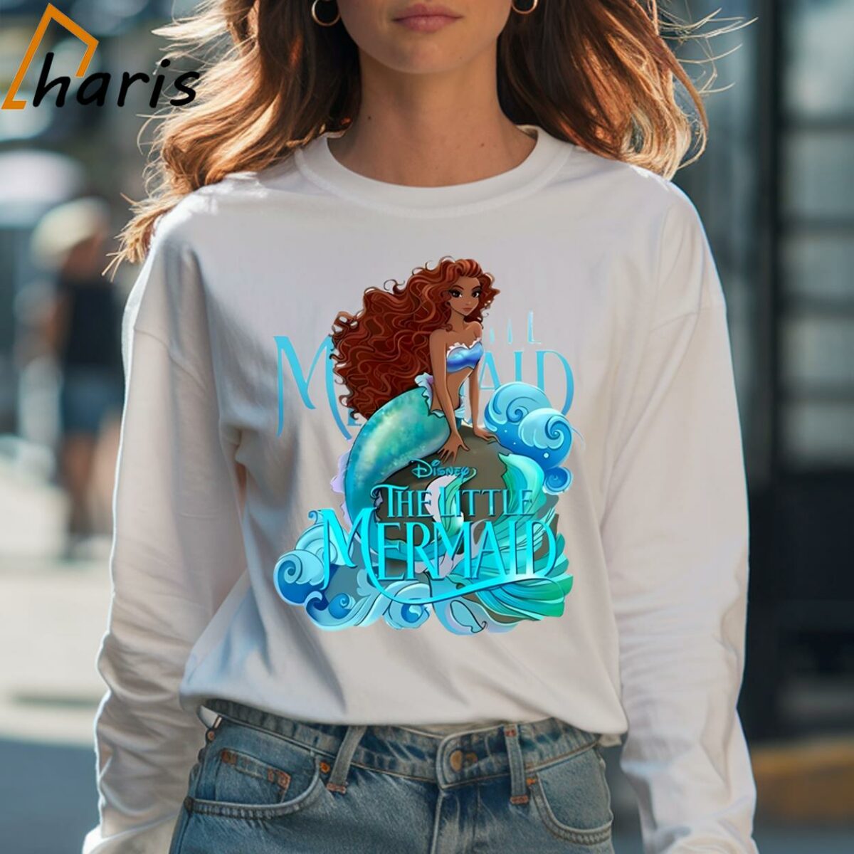 Disney Black Ariel Daughter And Dad Shirt 4 Long sleeve shirt