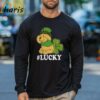 Disney Pooh Winnie The Lucky Shamrock St Patricks Day Shirt 3 Long sleeve shirt