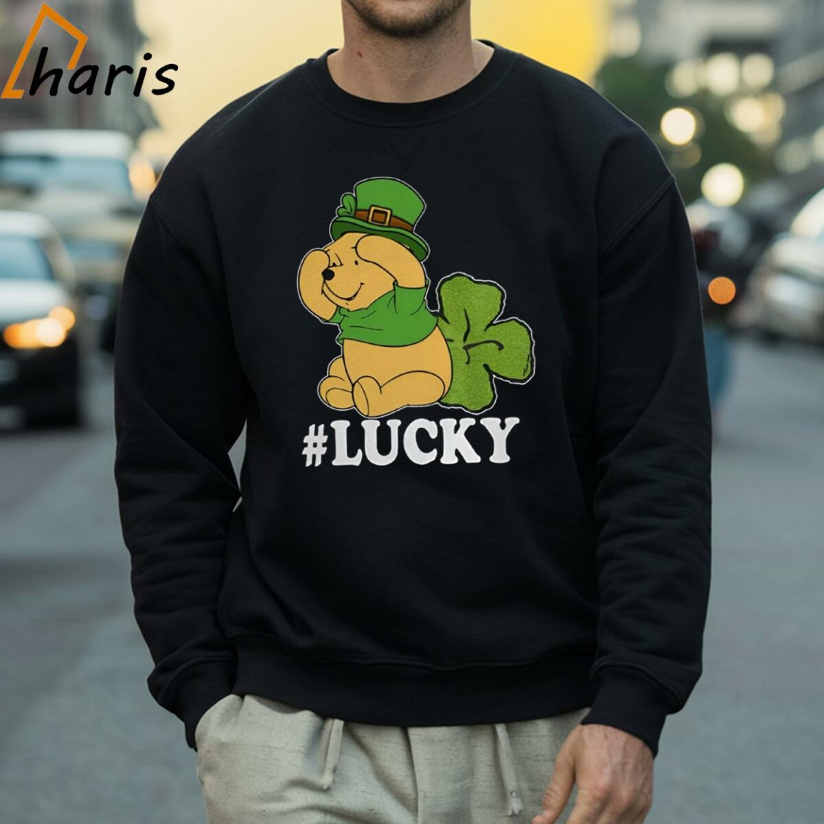 Disney Pooh Winnie The Lucky Shamrock St Patricks Day Shirt 4 Sweatshirt