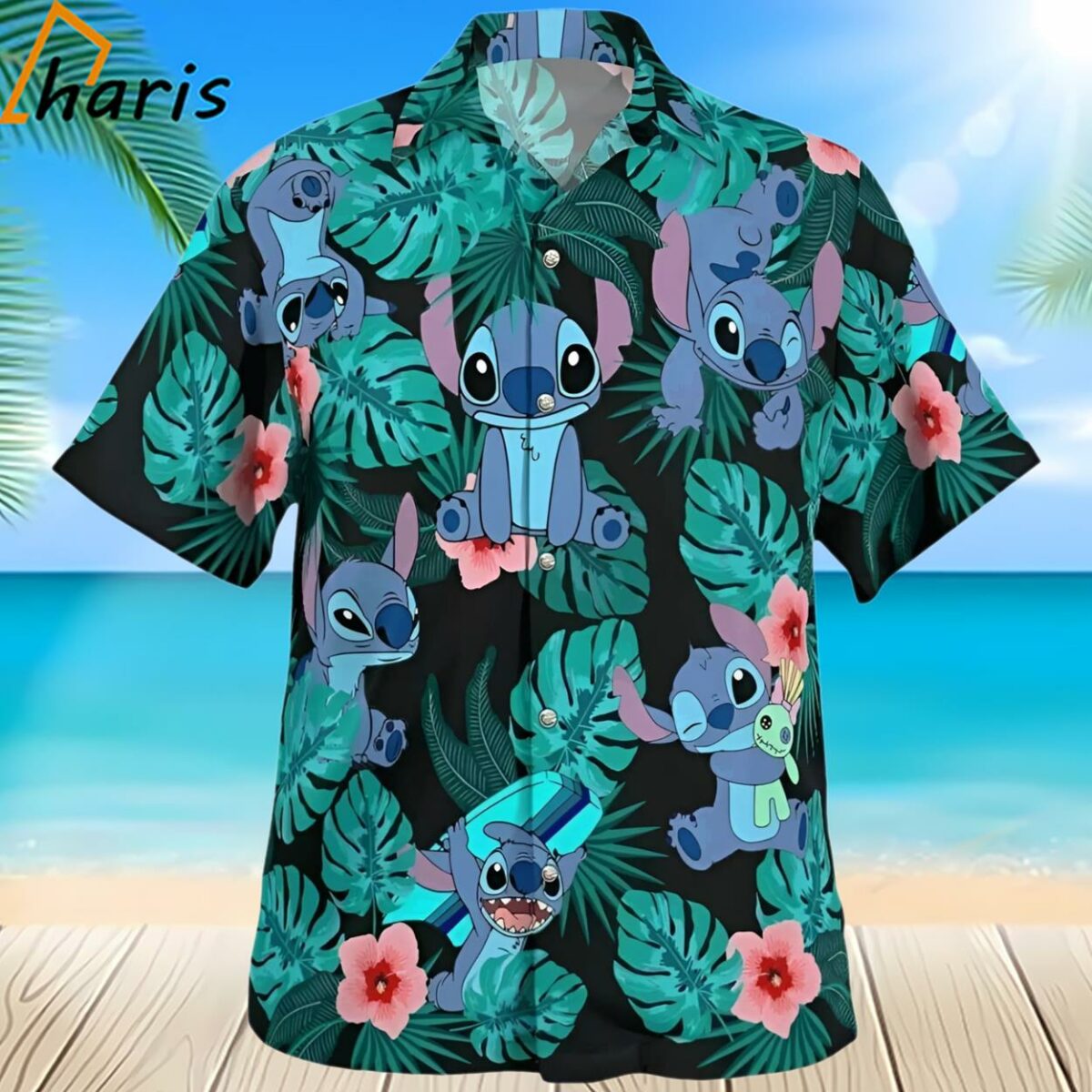 Disney Stitch Hawaiian Shirt Tropical Flower Pattern Beach Lovers Gift 2 2