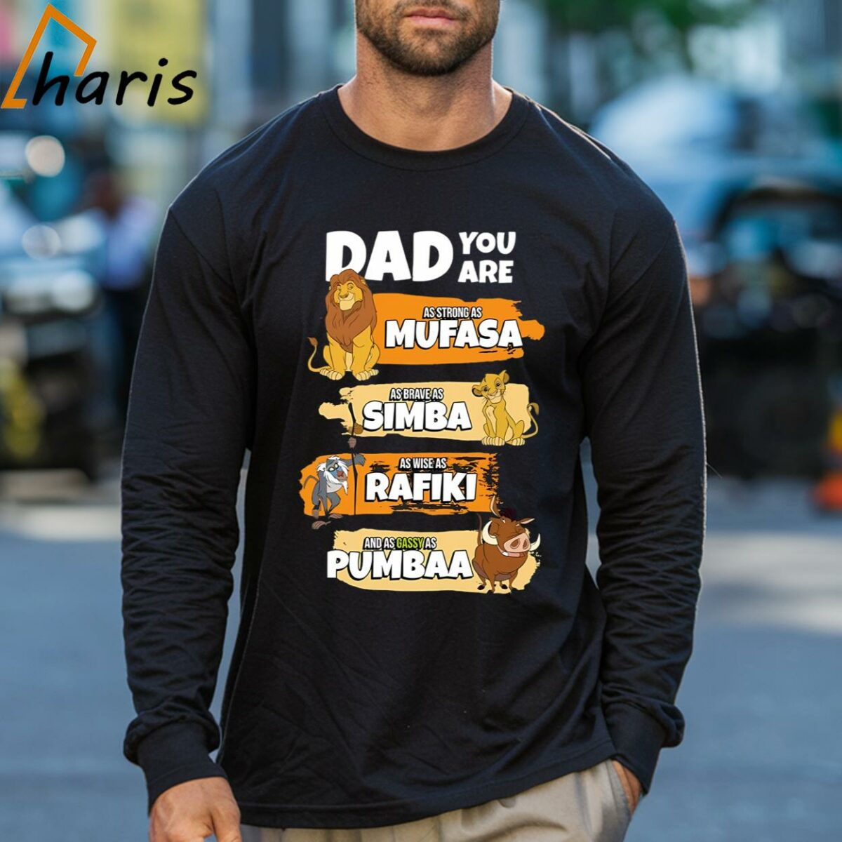 Disney The Lion King Dad You Are Word Stack Funny Shirt 3 Long sleeve shirt
