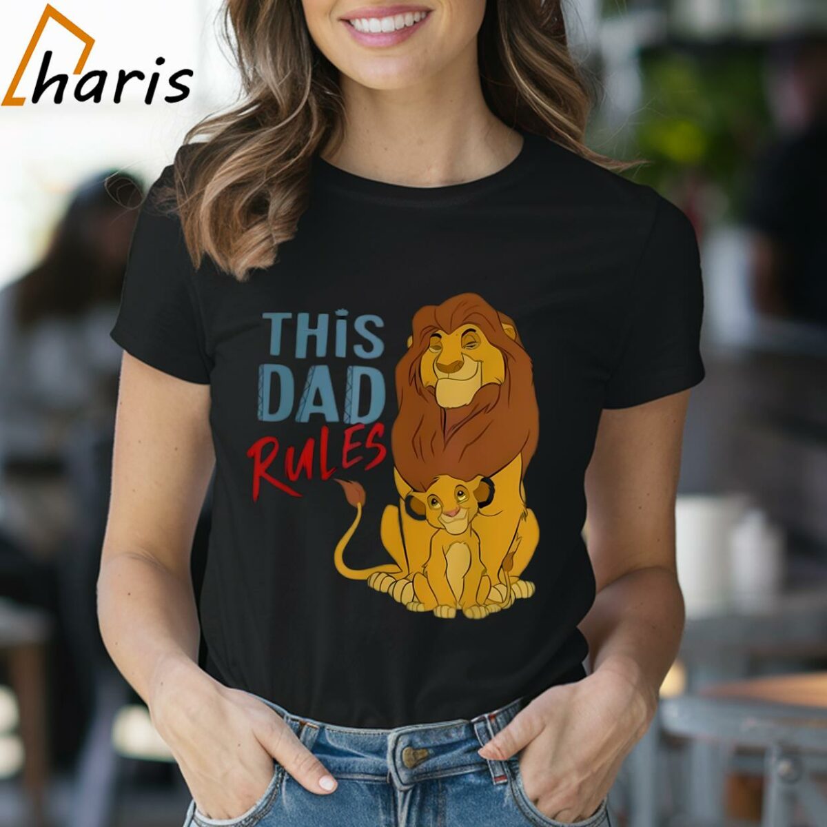 Disney The Lion King Simba And Mufasa This Dad Rules Black Shirt 1 Shirt