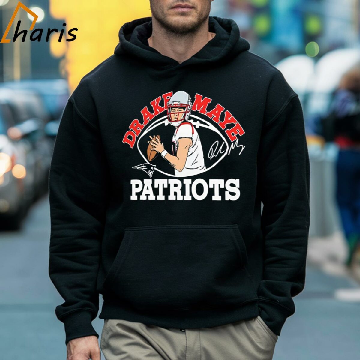 Drake Maye New England Patriots Caricature Player Shirt 5 Hoodie