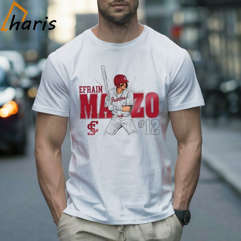 Efrain Manzo SCU NCAA Baseball Shirt