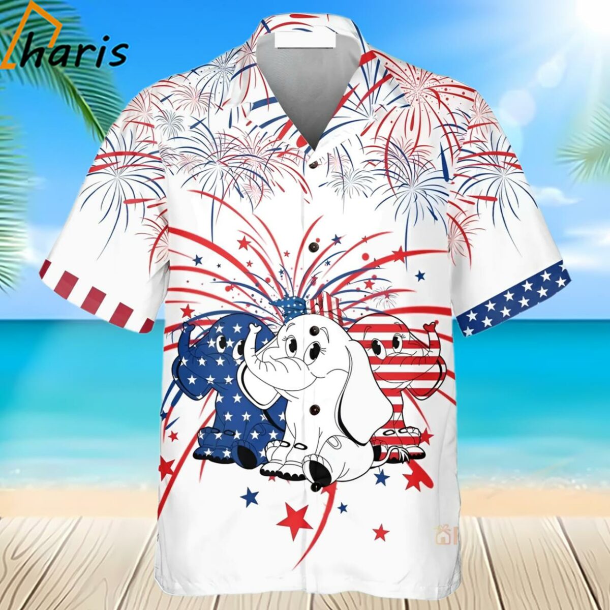 Elephant Independence Day Hawaiian Shirt 2 2