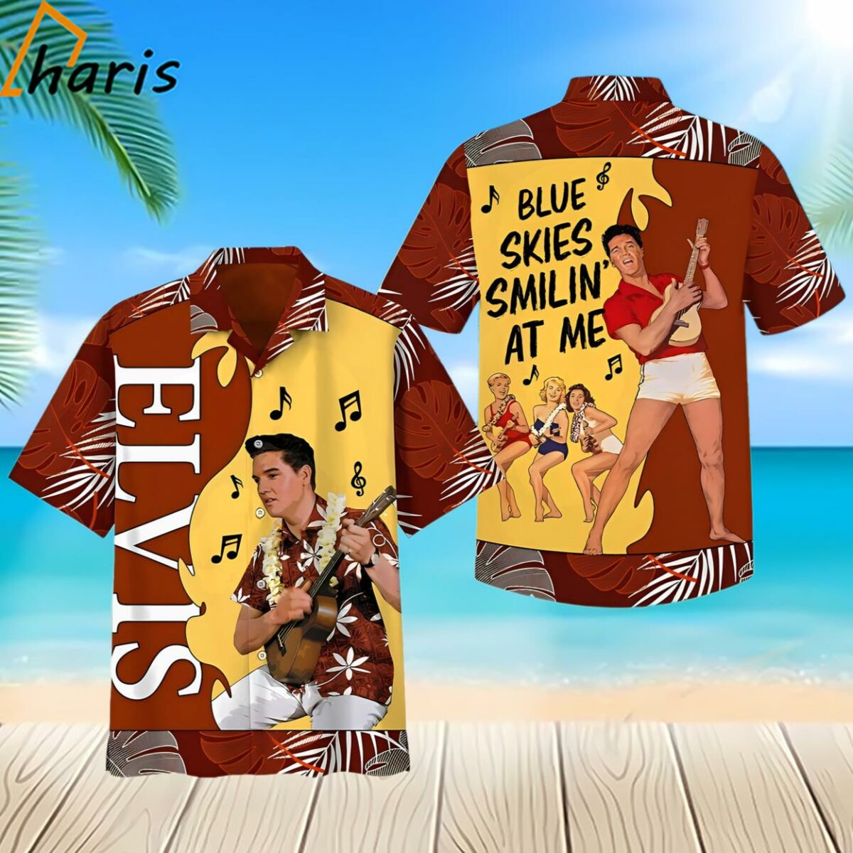 Elvis Presley Blue Skies Smilin At Me Hawaiian Shirt 2 2