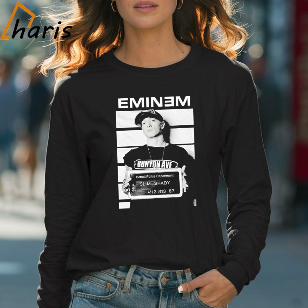 Eminem Detroit Police Department Slim Shady Shirt 4 Long sleeve shirt