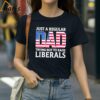 Fathers Day 2024 Just A Regular Dad Trying Not To Raise Liberals Shirt 2 shirt