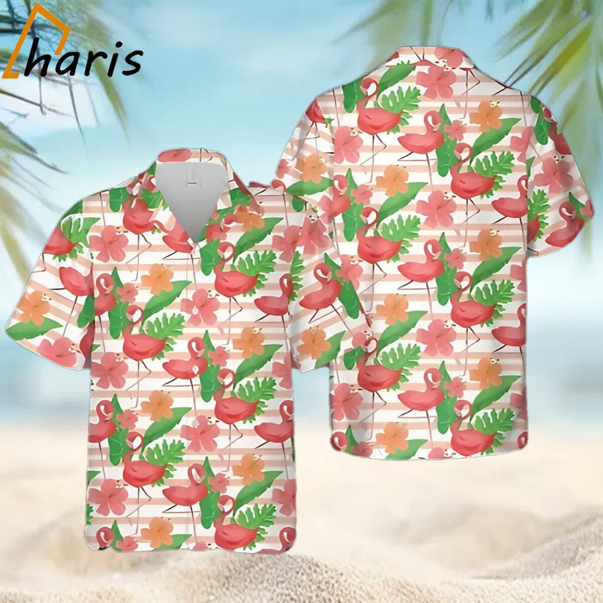 Flamingo A True Beach Vacation Look Pattern Hawaiian Shirt 1 1