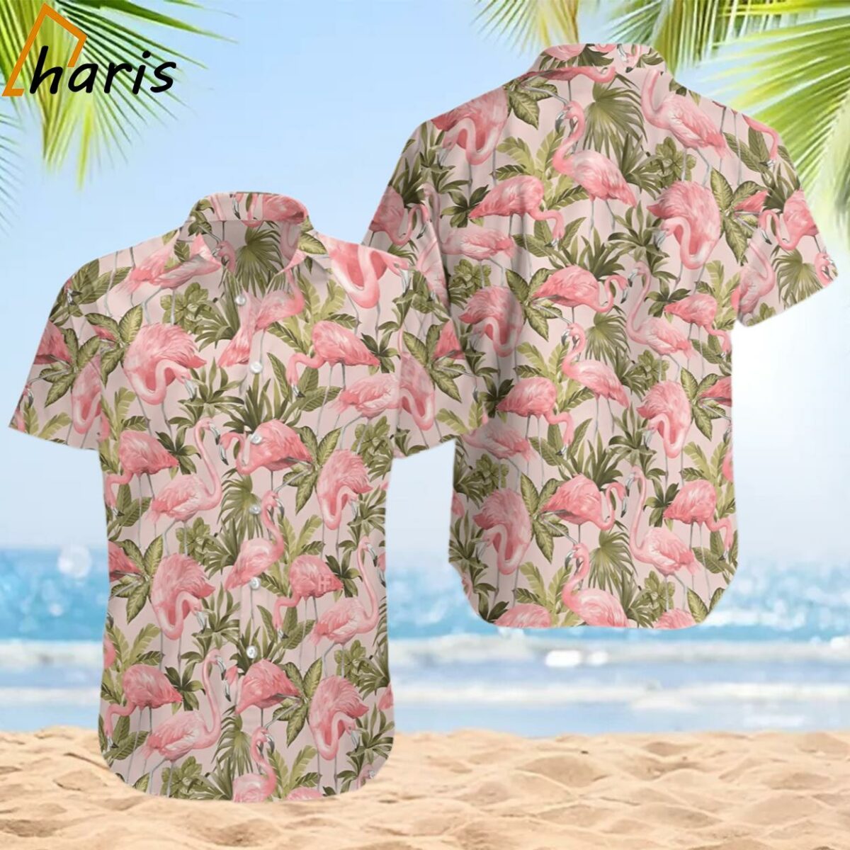Flamingo Forest Pattern Trendy Hawaiian Shirt 2 2