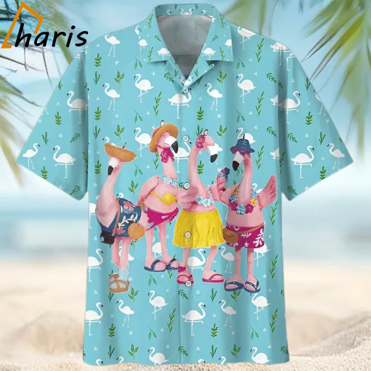 Flamingo Funny Hawaiian Shirt For Summer 1 1