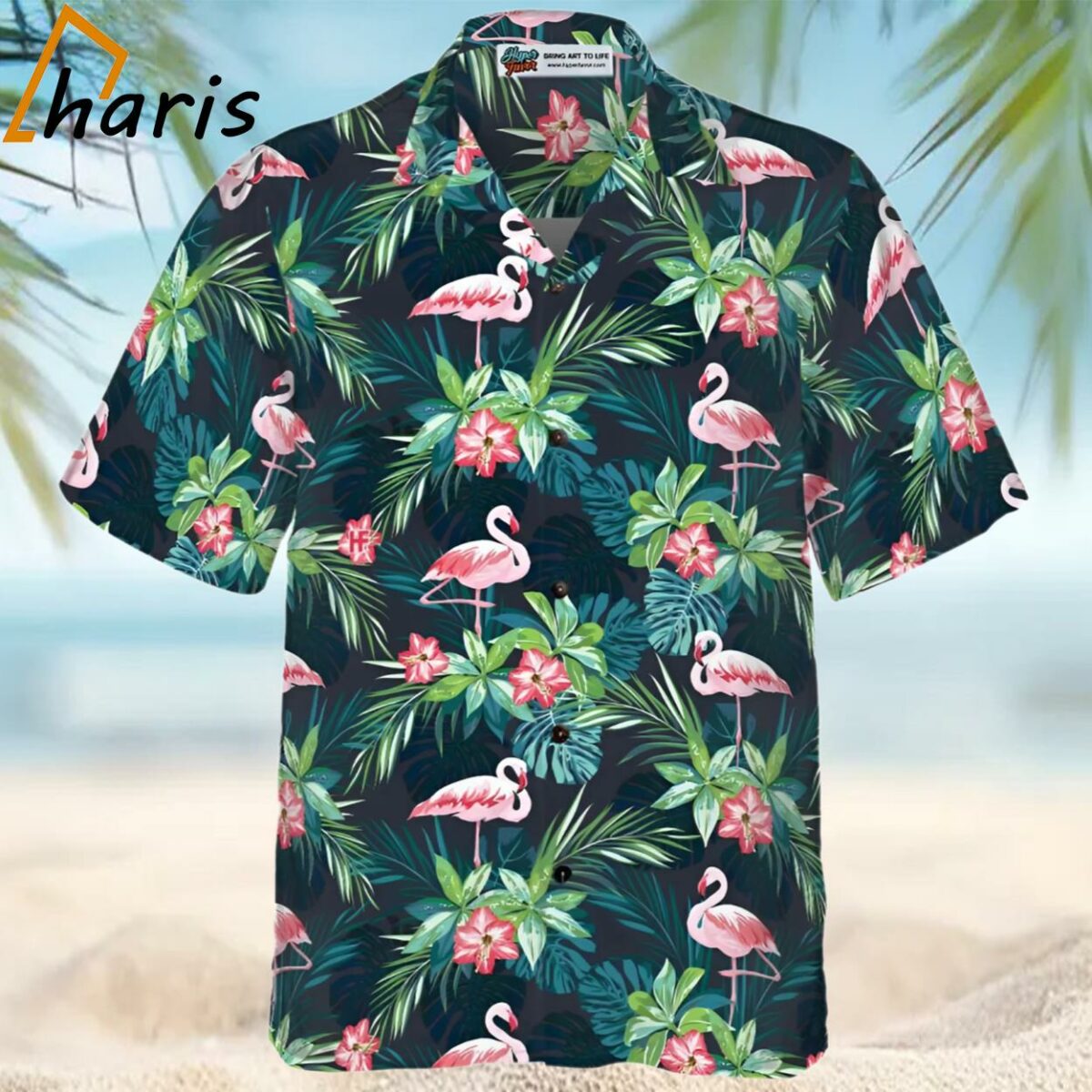 Flamingo Hawaiian Shirt Flamingo Beach Gift 1 1