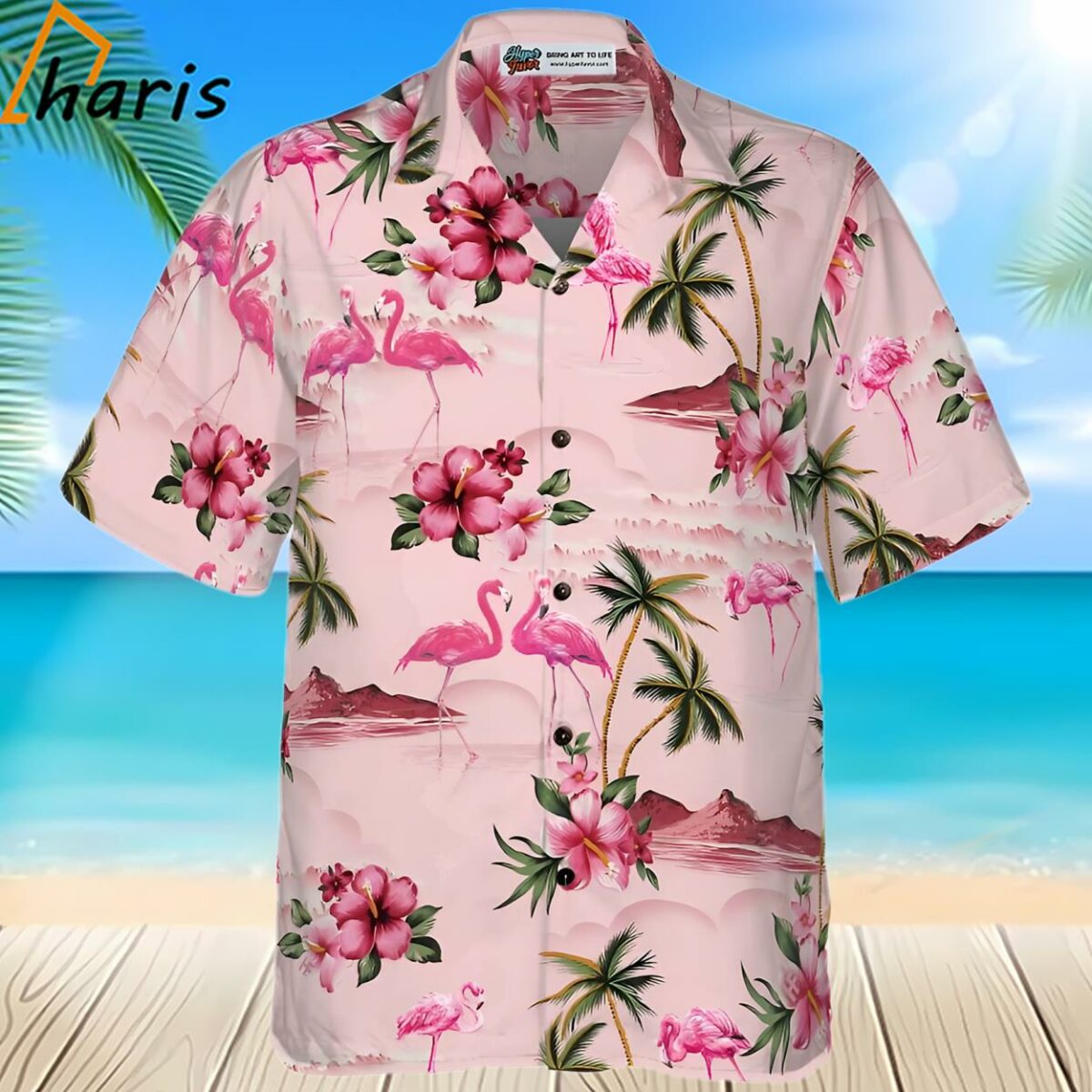 Flamingo Hawaiian Shirt Funny Flamingo Beach Shirt 2 2
