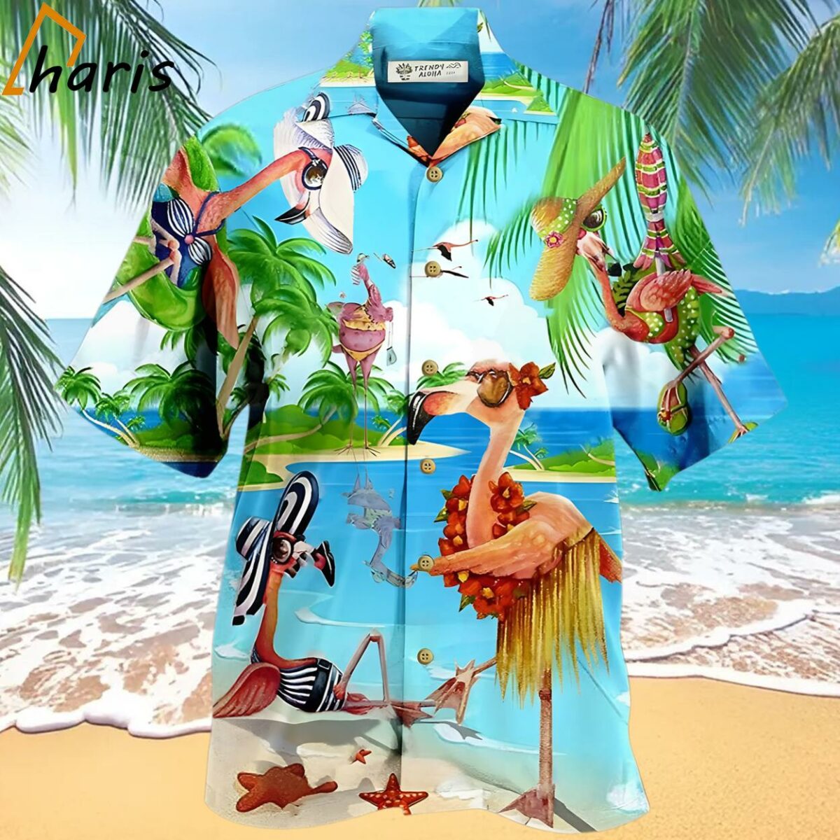 Flamingo Love Beach Amazing Hawaiian Shirt 1 1