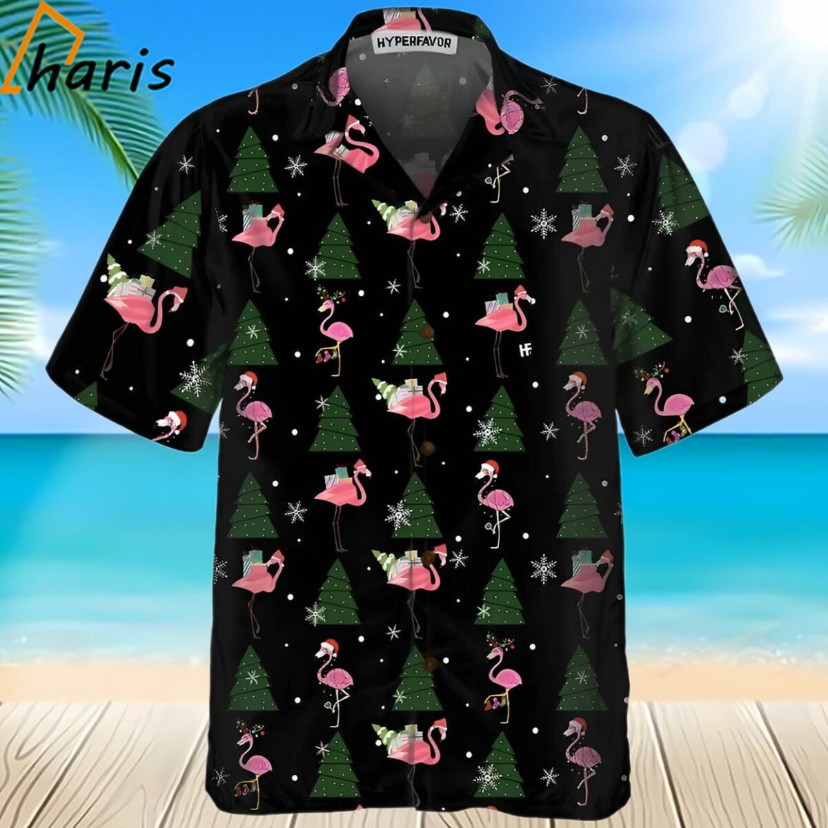 Flamingo Merry Xmas You All Hawaiian Shirt 2 2