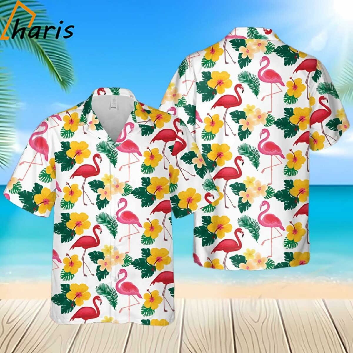 Flamingo Pattern Hawaiian Shirt Perfect For Beach And Sun 2 2