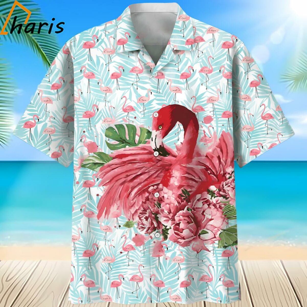 Flamingo Patterns Gracefully Spread Hawaiian Shirt 2 2