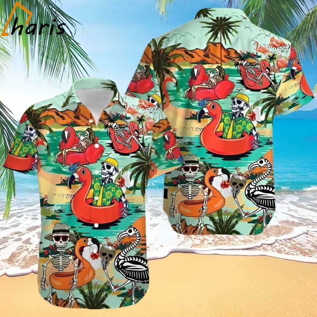 Flamingo Skull Hawaiian Shirt for the Adventurous 1 1