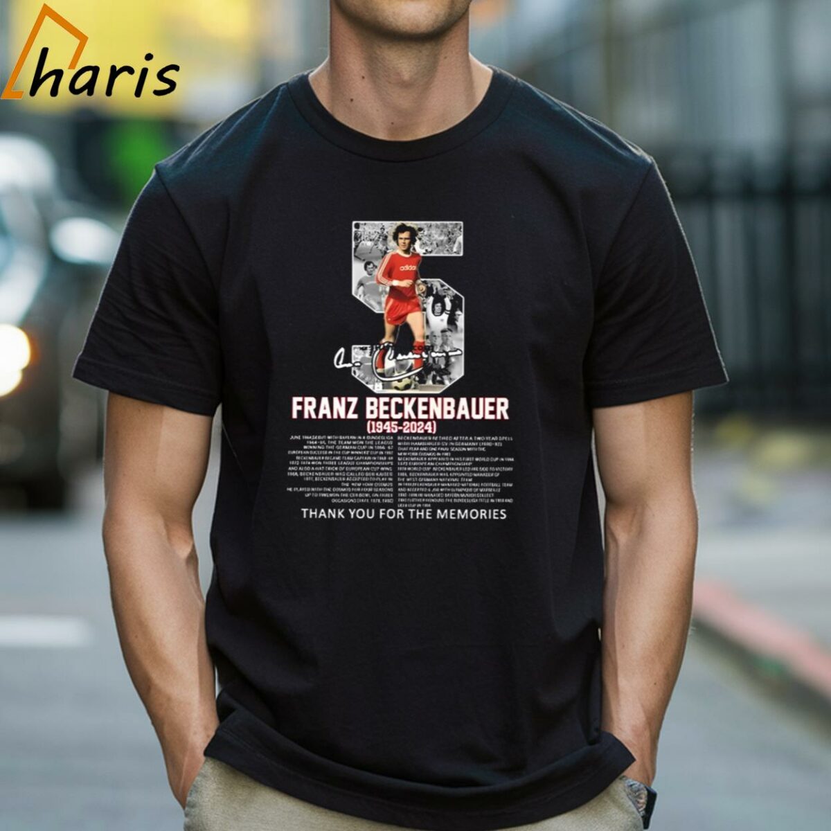 Franz Beckenbauer 1945-2024 Thank You For The Memories Signature T-shirt