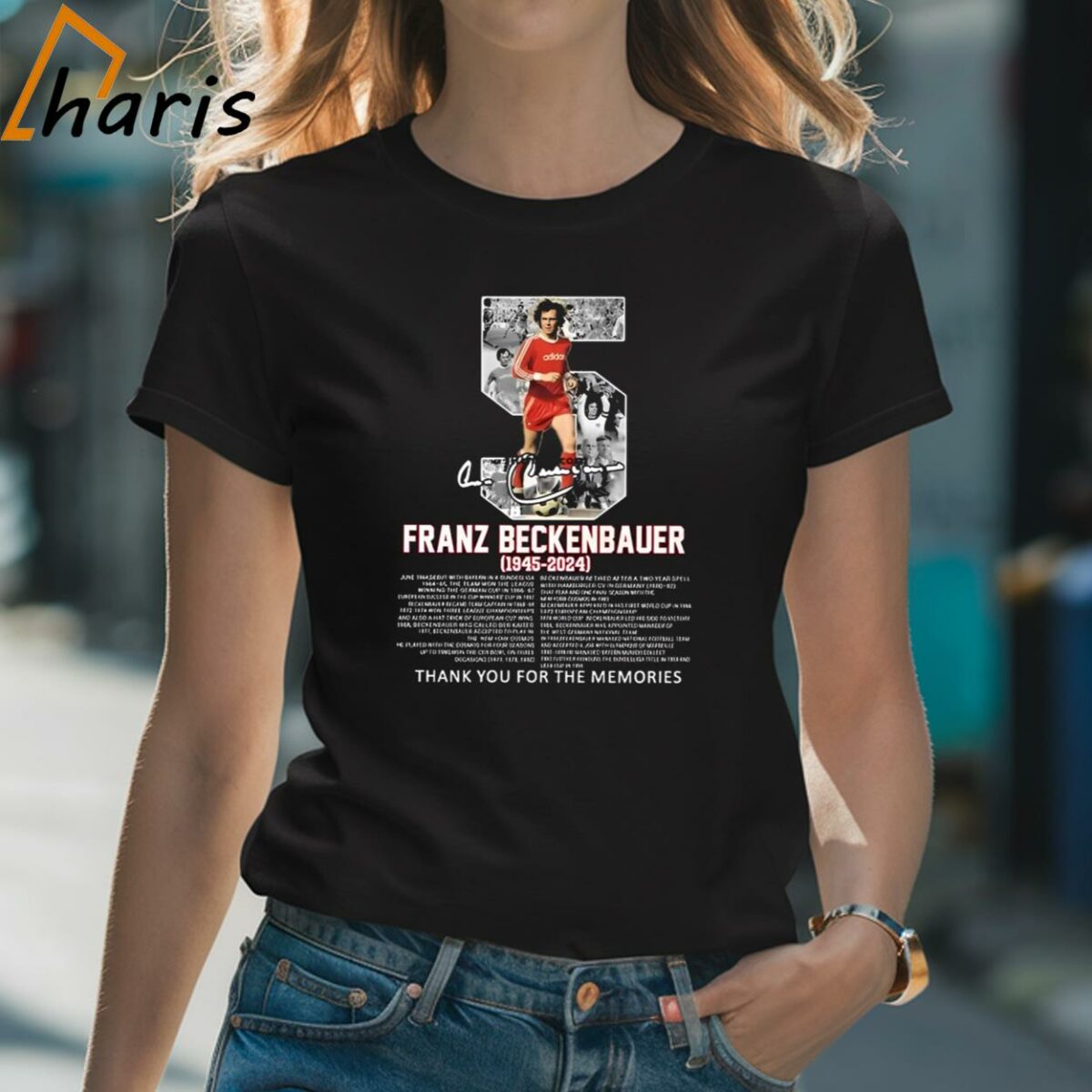 Franz Beckenbauer 1945 2024 Thank You For The Memories Signature T shirt 2 Shirt
