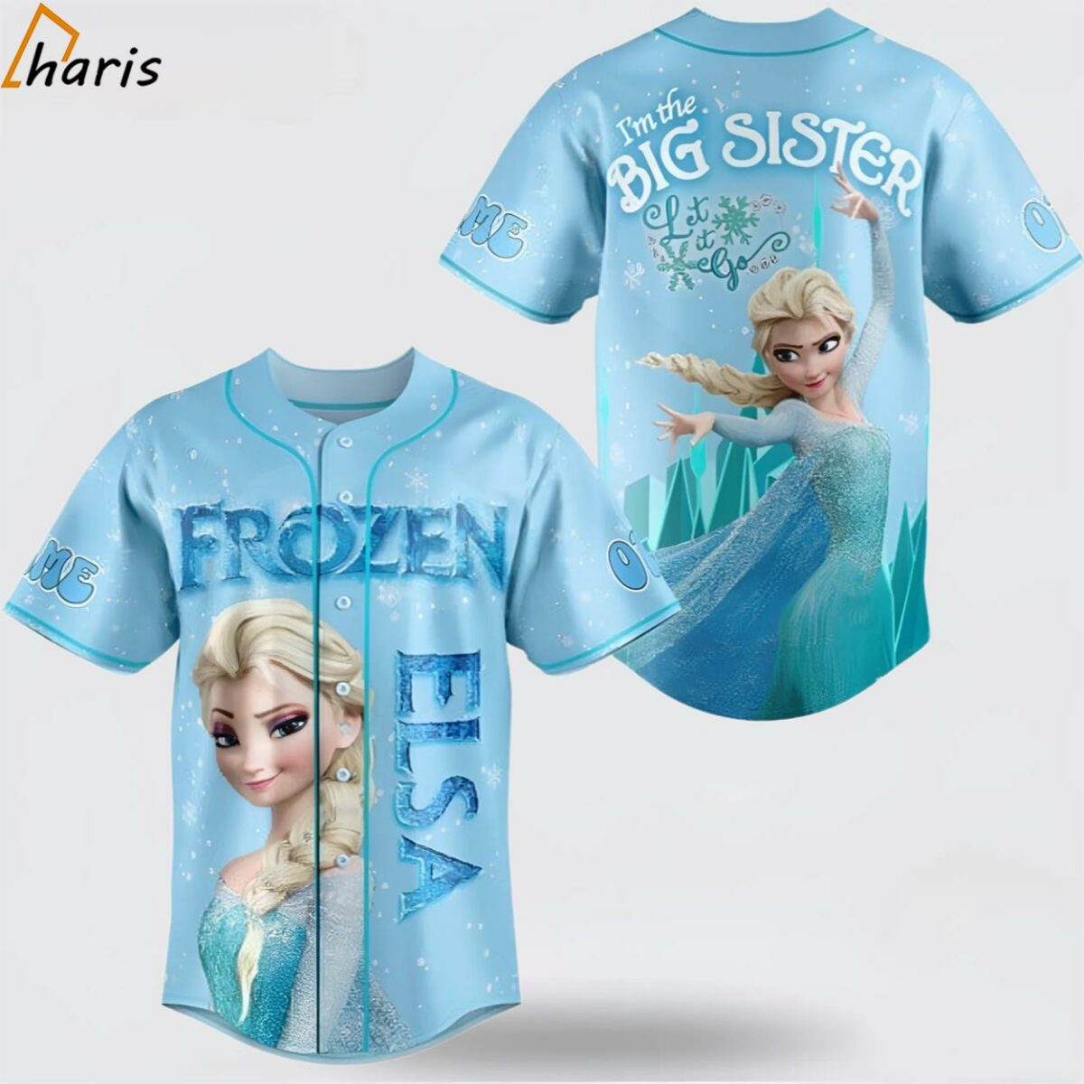 Frozen Elsa I'm The Big Sister Let It Go Baseball Jersey 1 jersey