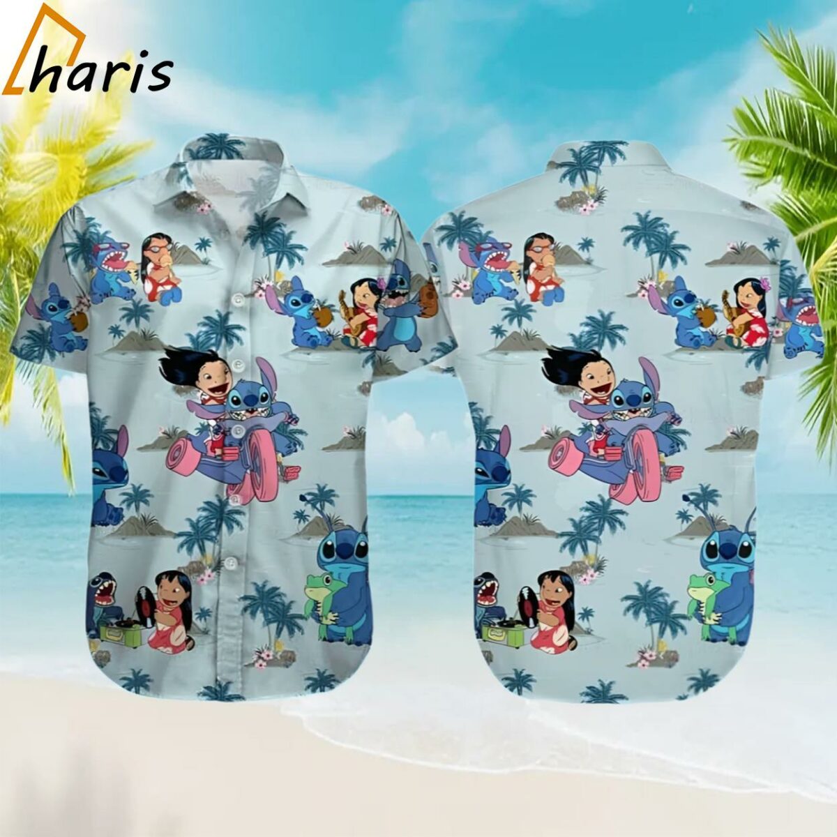 Funny Stitch And Lilo Hawaiian Shirt Practical Beach Gift 1 1