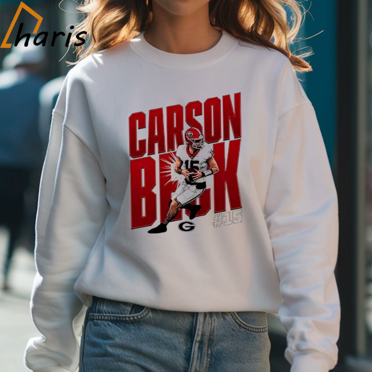 Georgia Bulldogs Football Carson Beck 15 Shirt 4 Sweatshirt