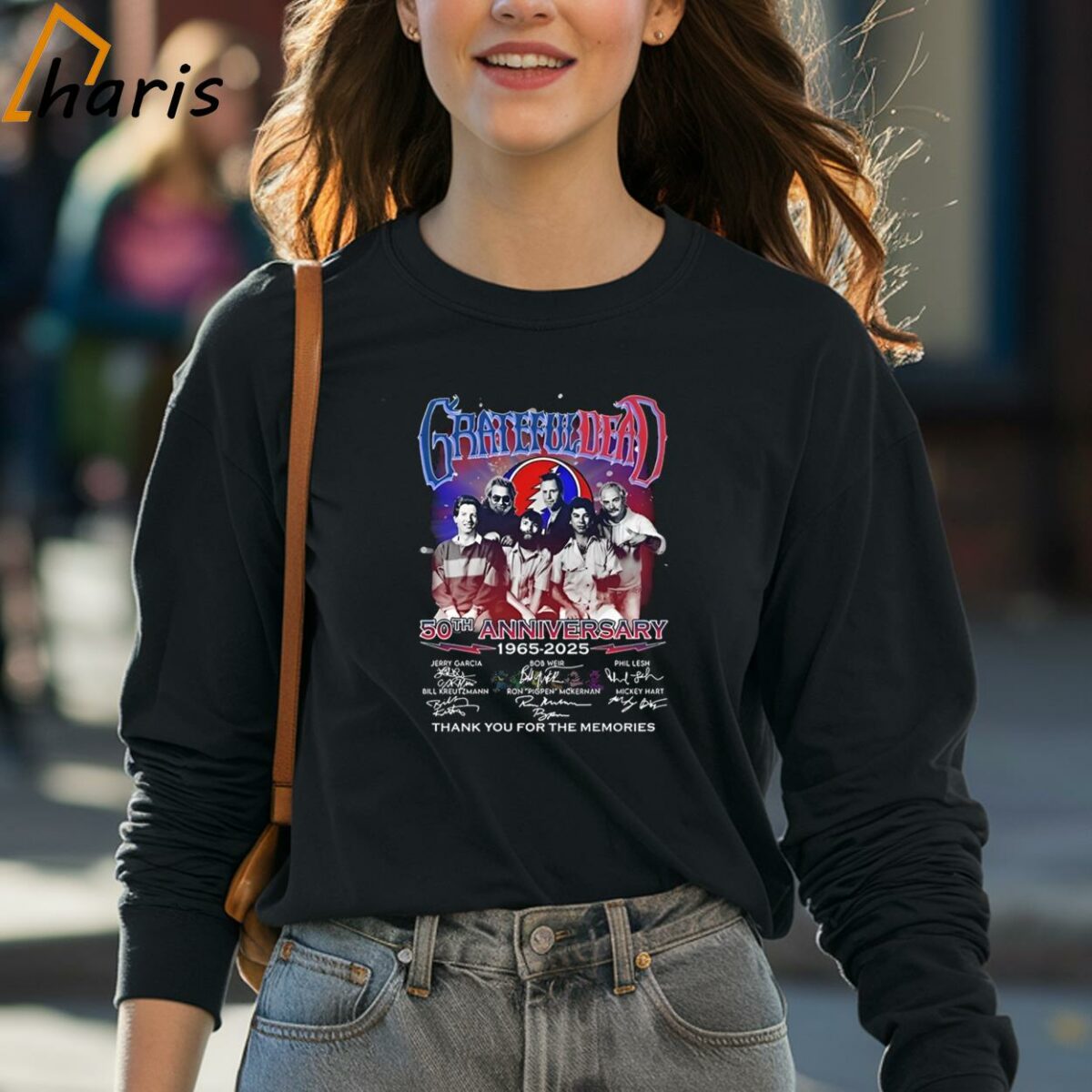 Grateful Dead 50th Anniversary 1965 2025 Thank You For The Memories Signatures T shirt 4 long sleeve shirt