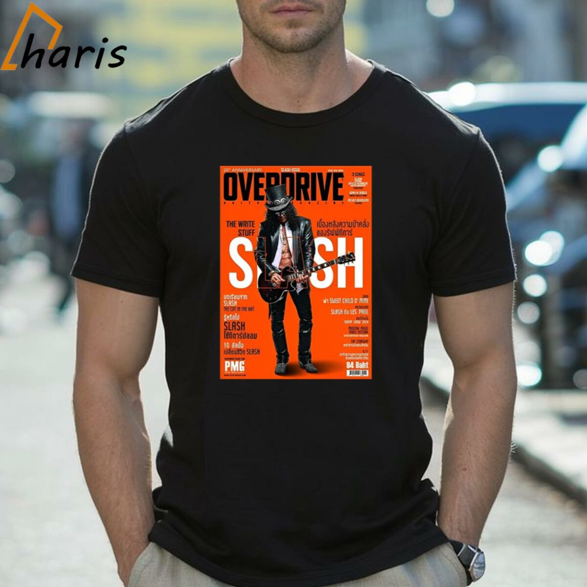 Guns N Roses 25th Anniversary Slash Issue Overdrive Guitar Magazine T shirt 2 Shirt