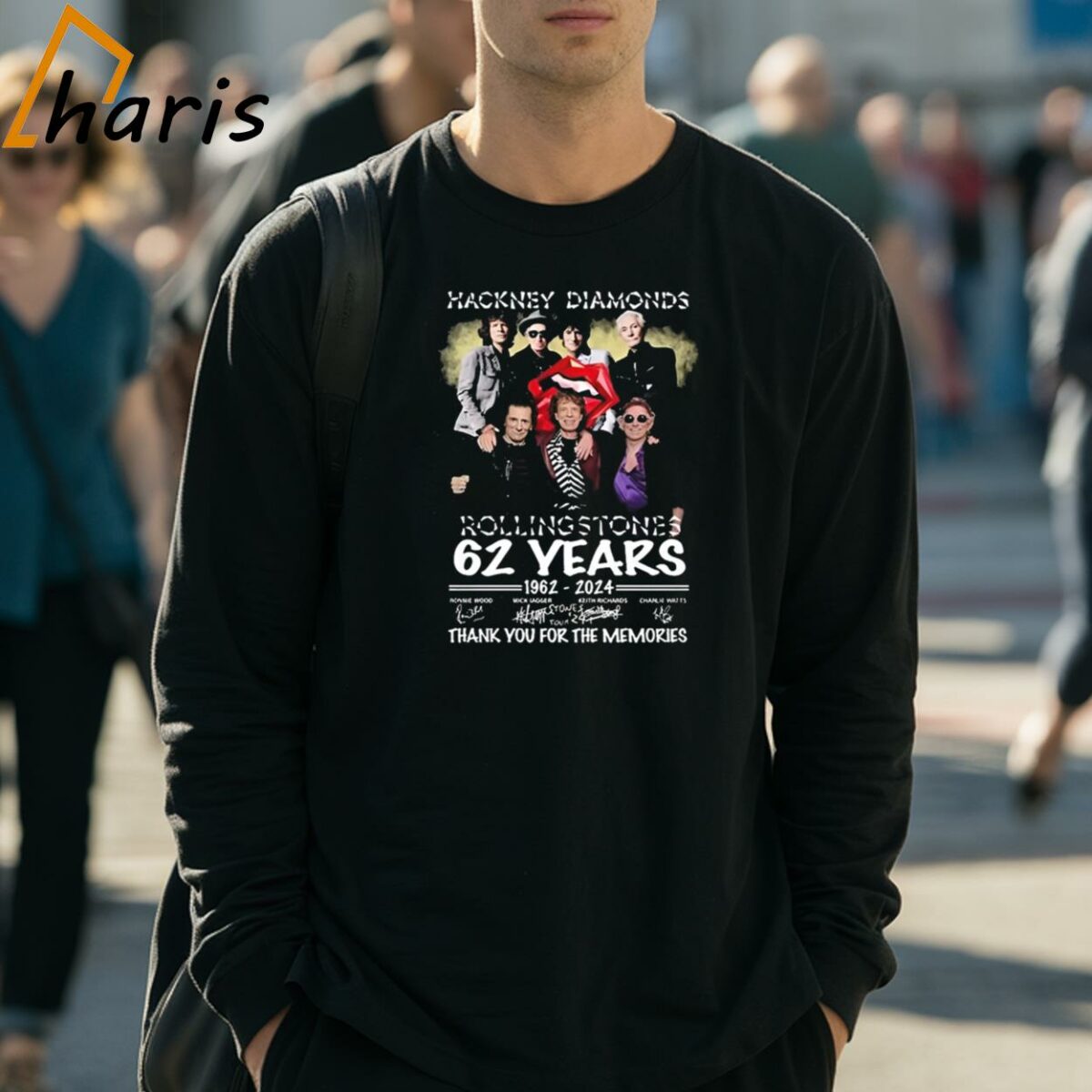 Hackney Diamonds Rolling Stones 62 Years Signature Thank You The Memories Signatures T shirt 3 Long Sleeve Shirt