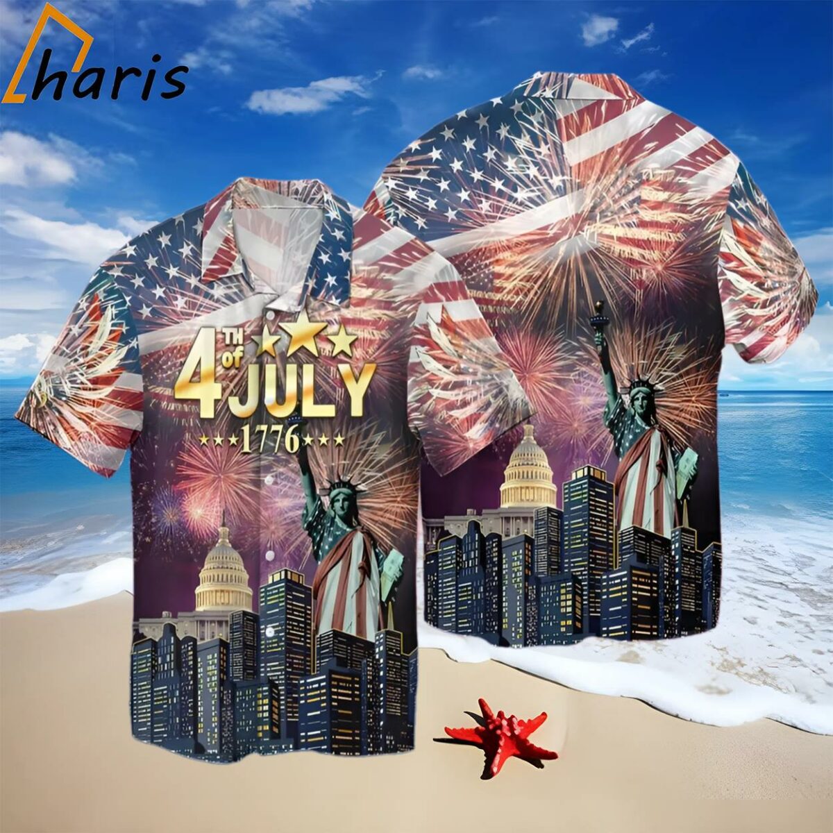Happy 4Th Of July Independence Day American Flag Hawaiian Shirt