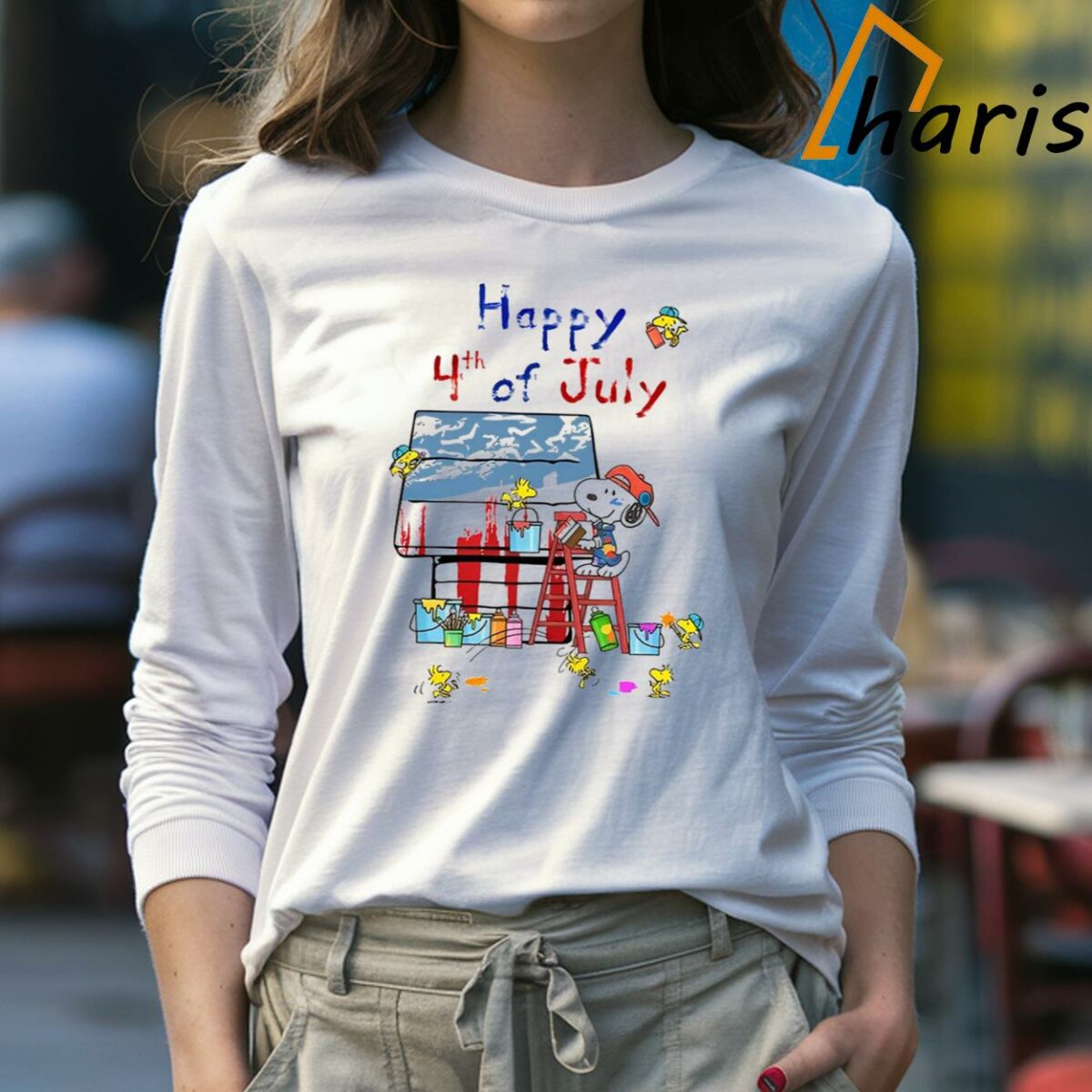 Happy 4th July Independence Day Snoopy Woodstock Shirt 4 Long sleeve Shirt