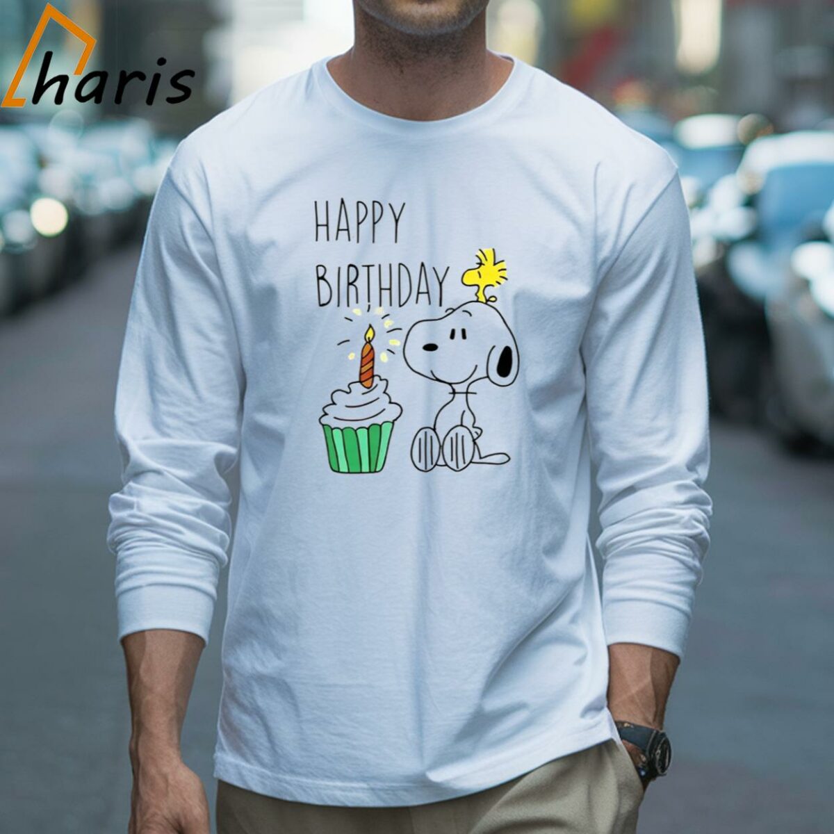 Happy Birthday Woodstock and Snoopy Shirt Snoopy Birthday Shirt 3 Long sleeve shirt