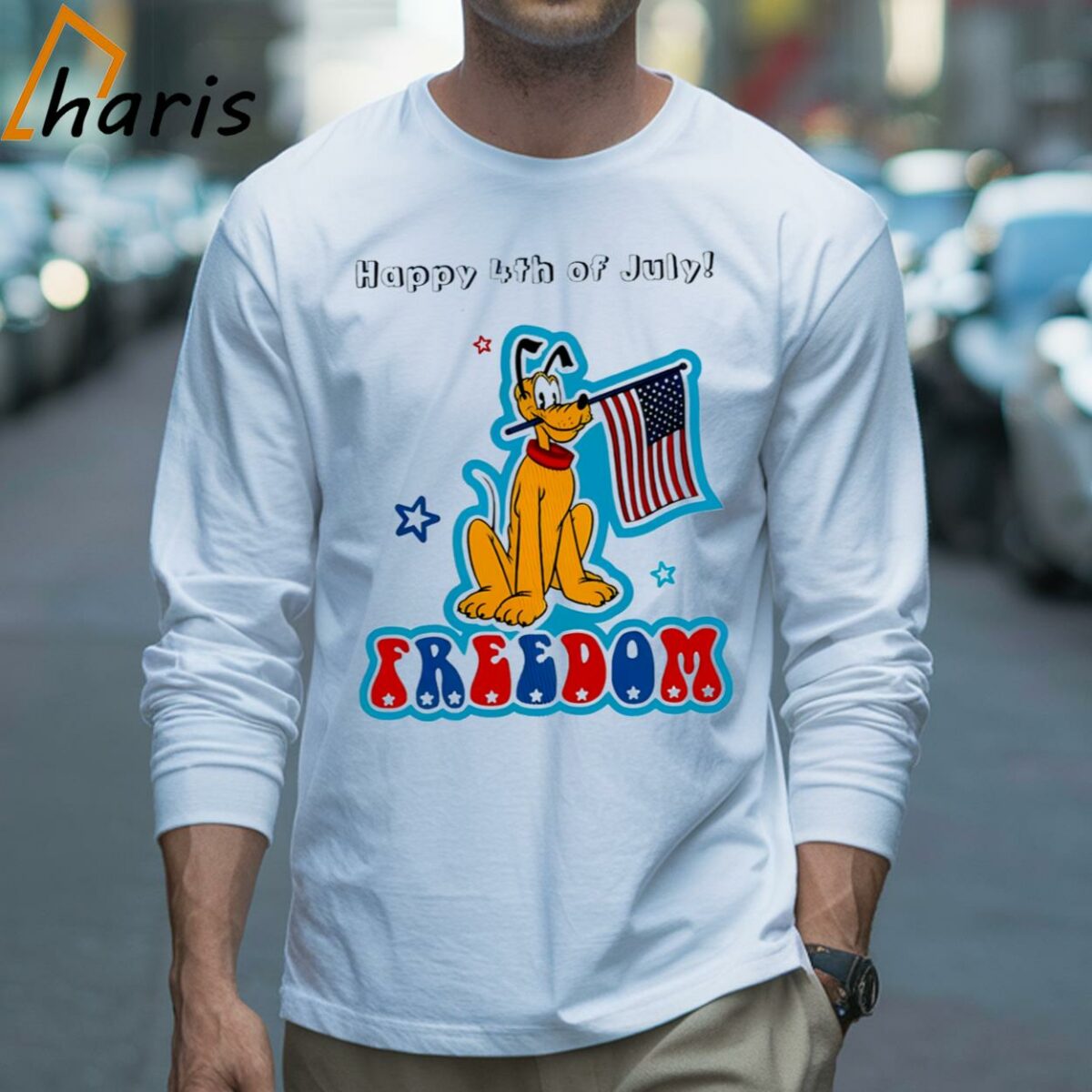 Happy Freedom Day Disney Pluto Dad Shirt 3 Long sleeve shirt