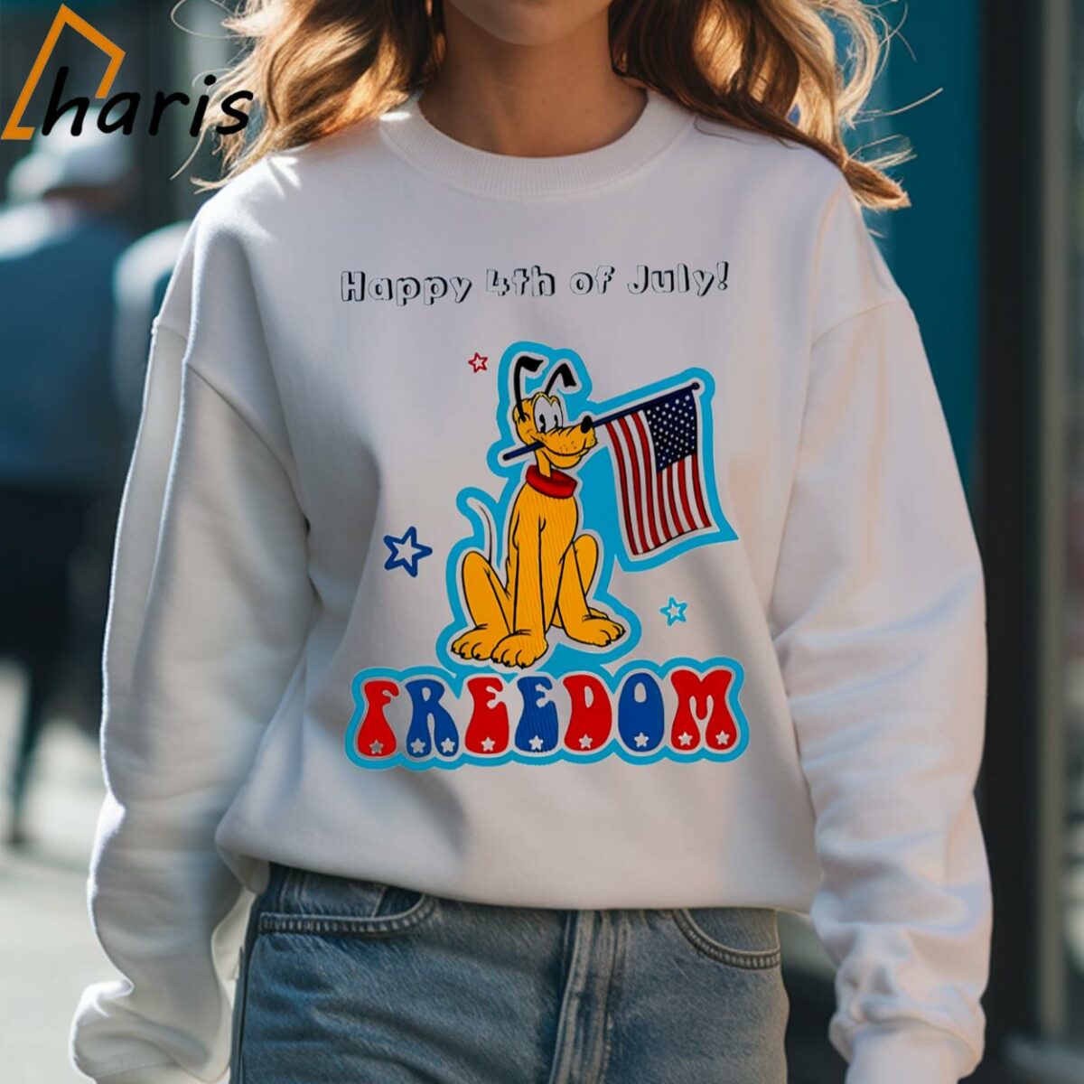 Happy Freedom Day Disney Pluto Dad Shirt 4 Sweatshirt