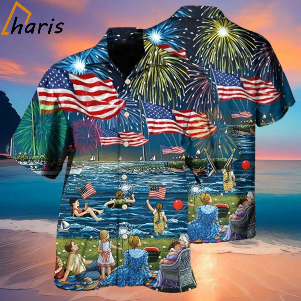 Happy Independence Day Firework Celebration Hawaiian Shirt 2 2