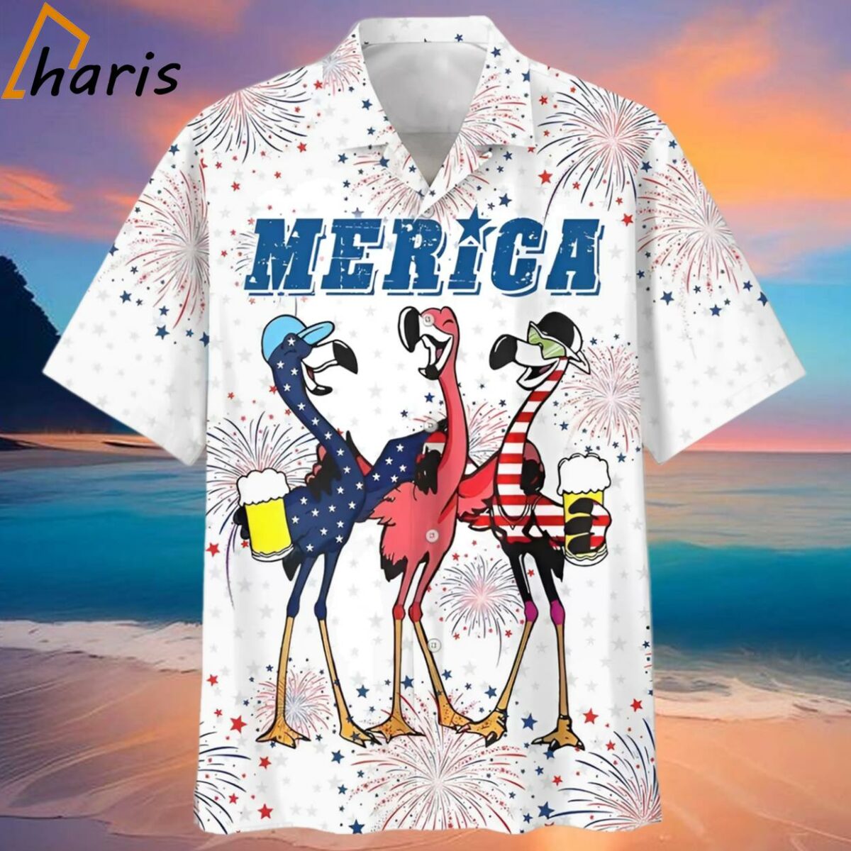 Happy Independence Day Flamingo Celebration Hawaiian Shirt 2 2
