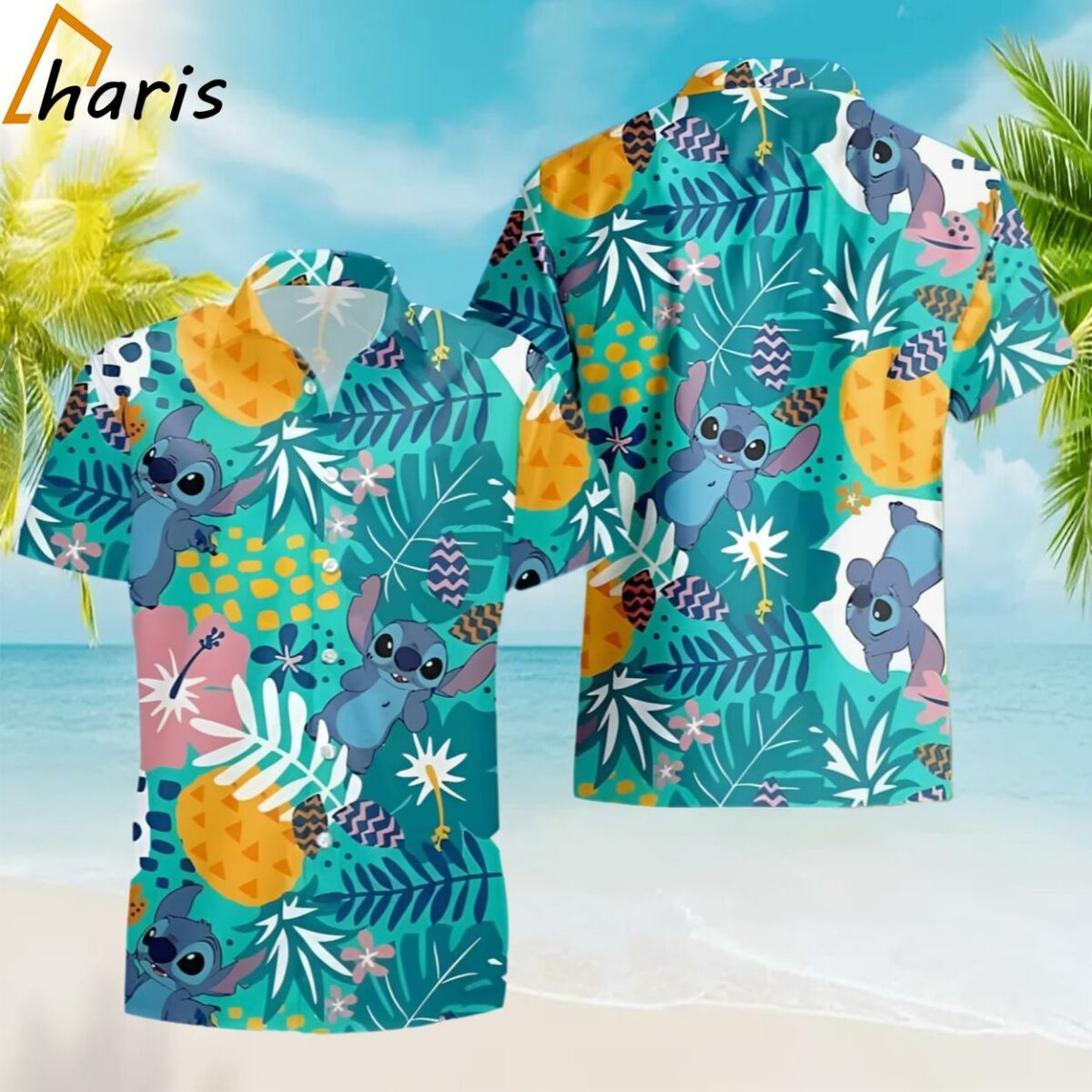 Happy Stitch Hawaiian Shirt Summer Gift For Beach Trip 1 1