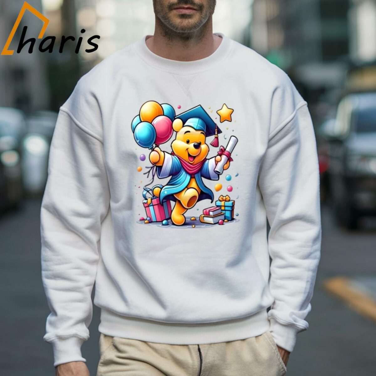 Happy Winnie The Pooh Fun Graduation Shirt Winnie The Pooh Disney Characters 3 Sweatshirt