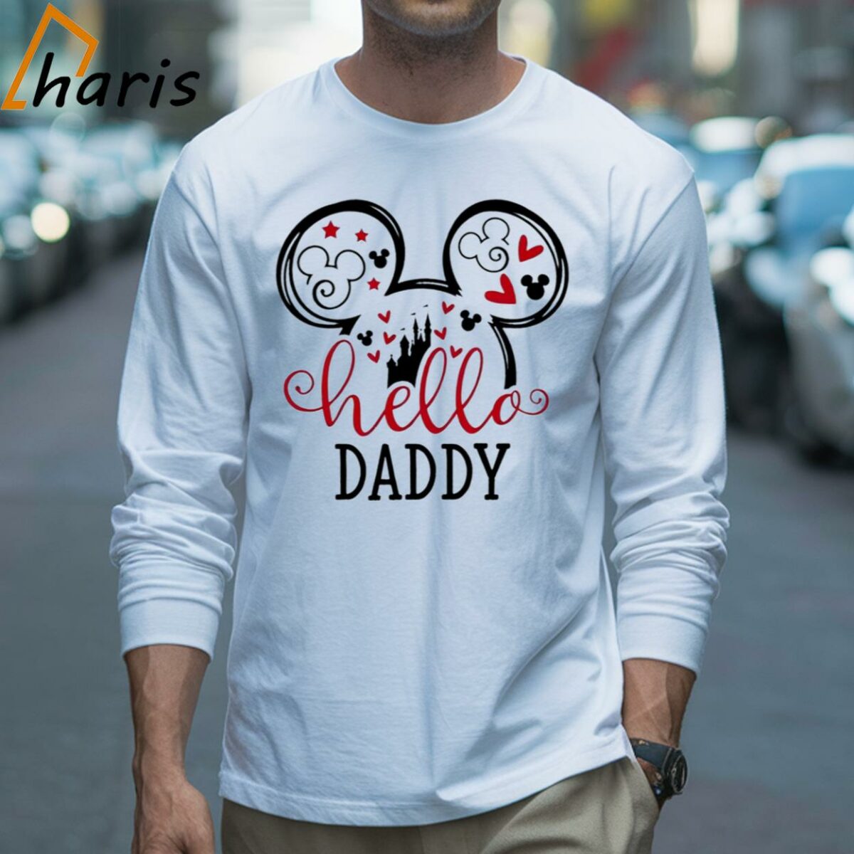 Hello Daddy Mickey Mouse Love Disney Dad Shirt 3 Long sleeve shirt