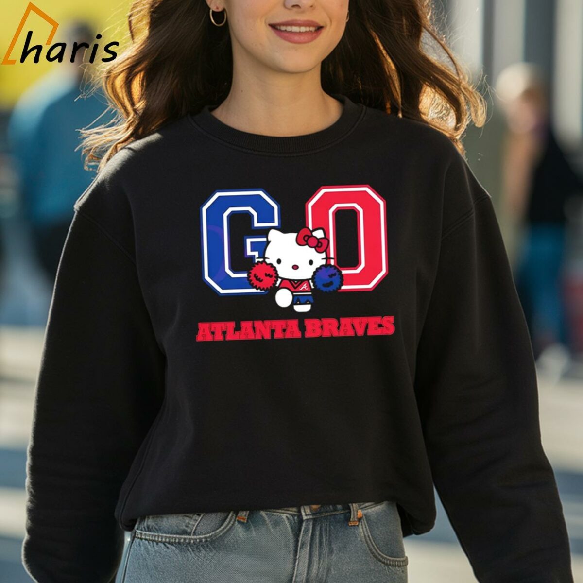 Hello Kitty Go Atlanta Braves Baseball Shirt 3 sweatshirt