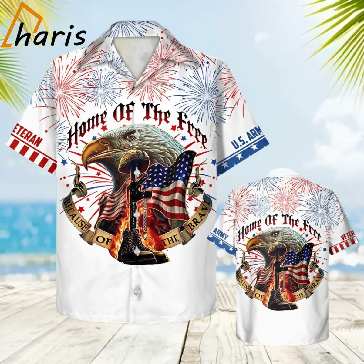 Home Of The Free Because Of The Brave Independence Day Hawaiian Shirt 2 2