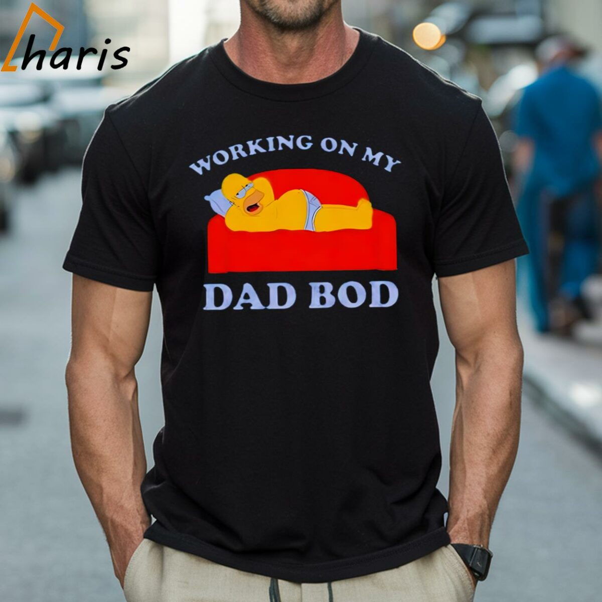 Homer Simpson Working On My Dad Bod Shirt 1 Shirt