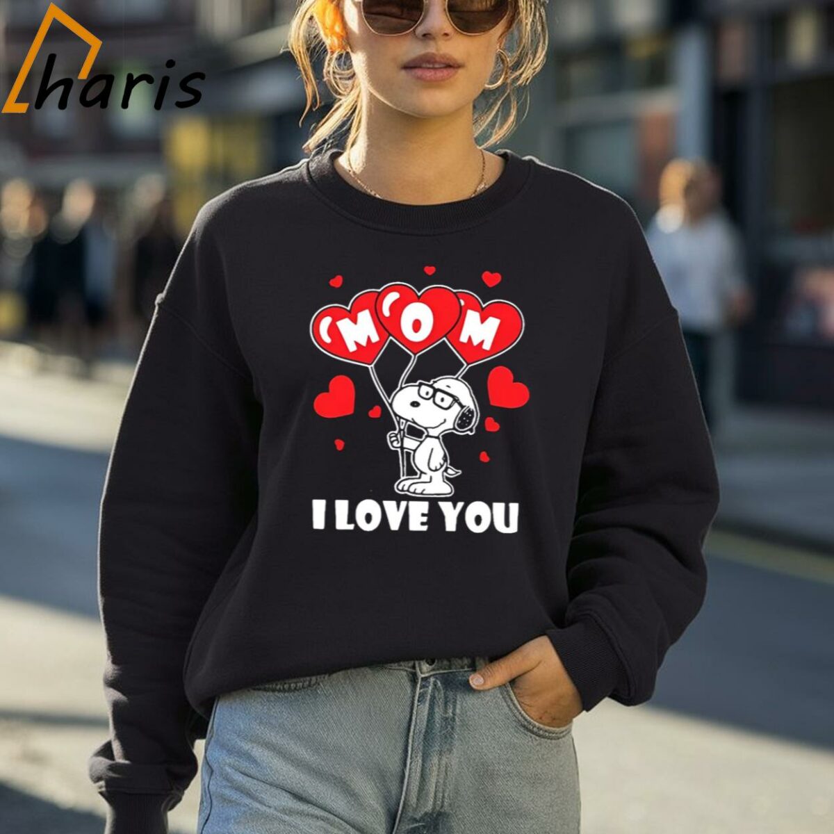 I Love You Mom Snoopy Heart Mothers Day Shirt 4 Sweatshirt