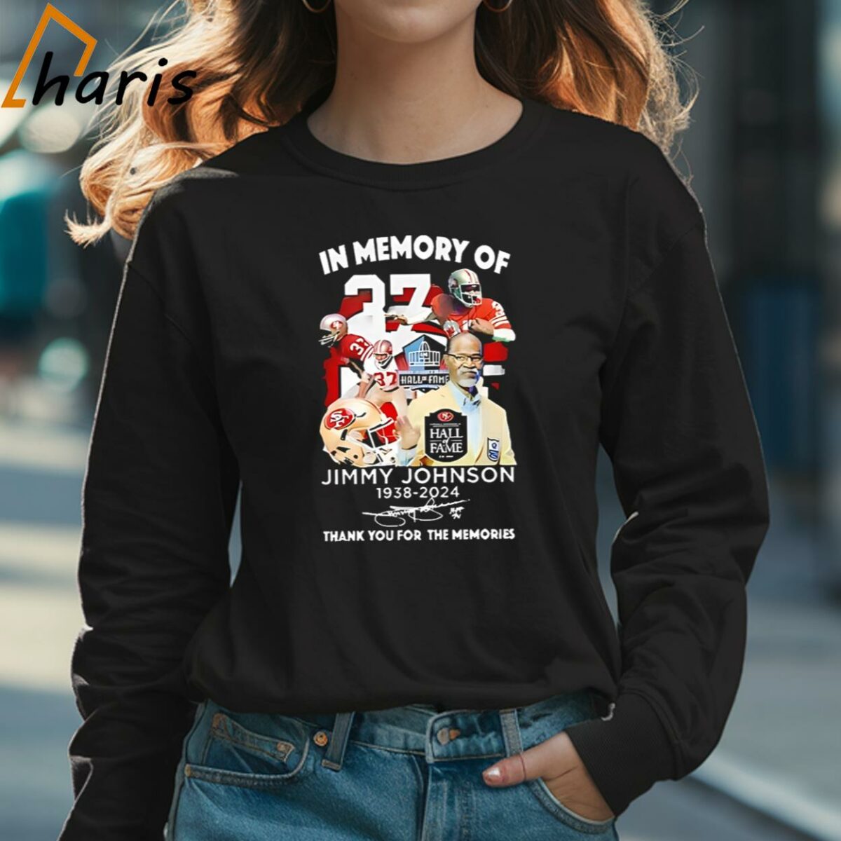 In Memory Of Jimmy Johnson 1938 2024 Thank You For The Memories Signature Shirt 3 Long sleeve shirt